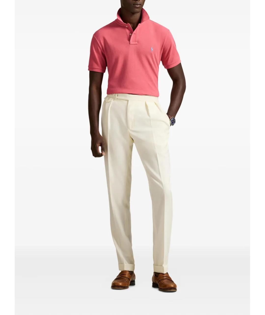 POLO RALPH LAUREN Красное хлопковое поло с коротким рукавом, фото 2