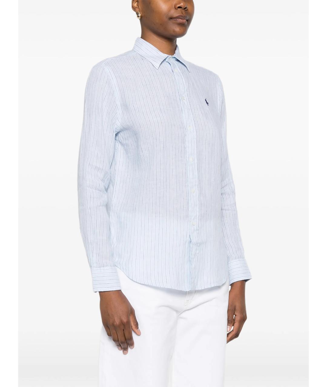 POLO RALPH LAUREN Голубая льняная рубашка, фото 3