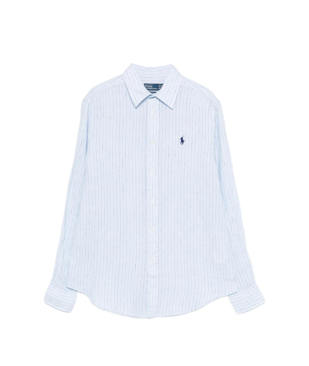POLO RALPH LAUREN Голубая льняная рубашка, фото 1