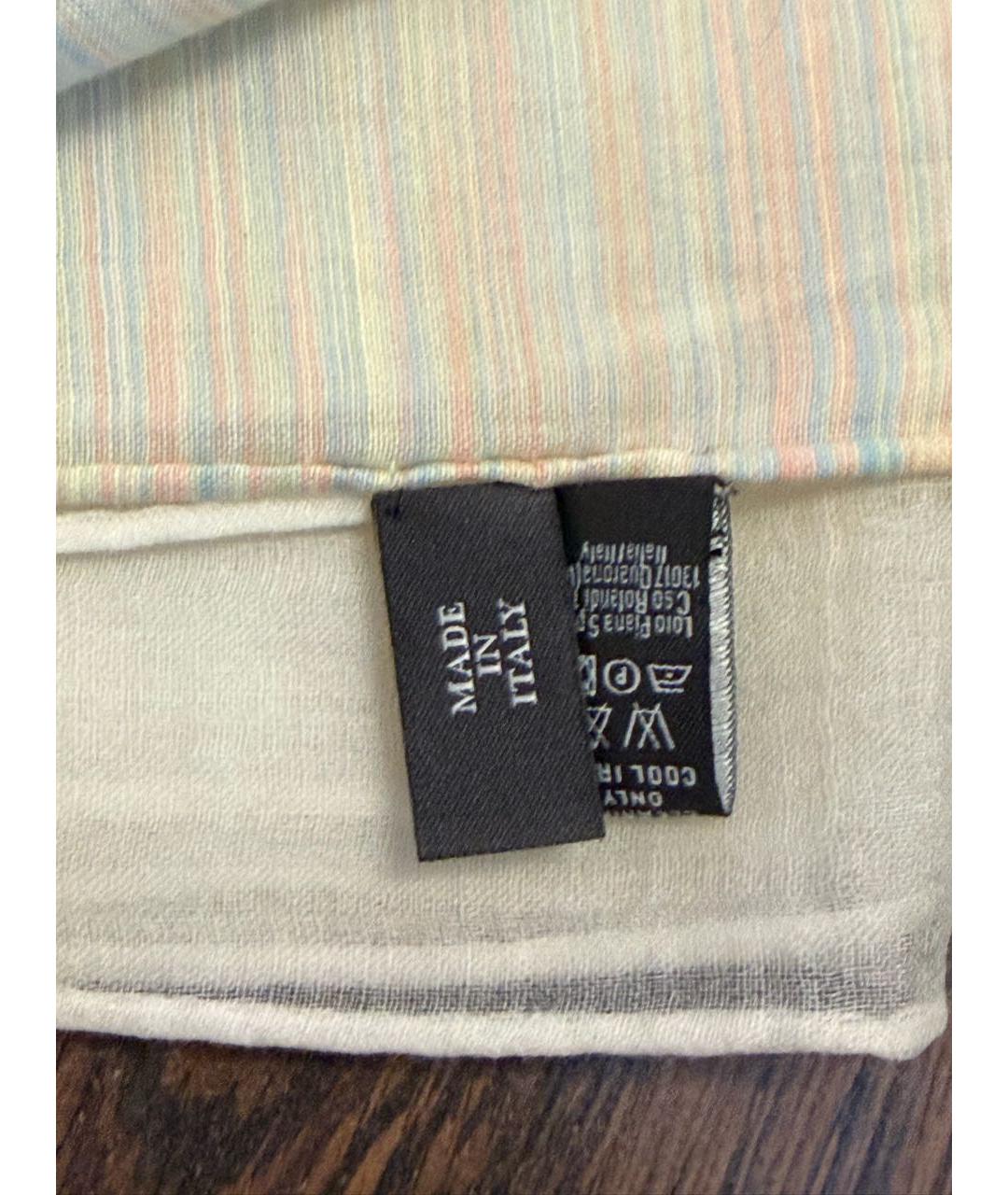 LORO PIANA Белый кашемировый шарф, фото 6