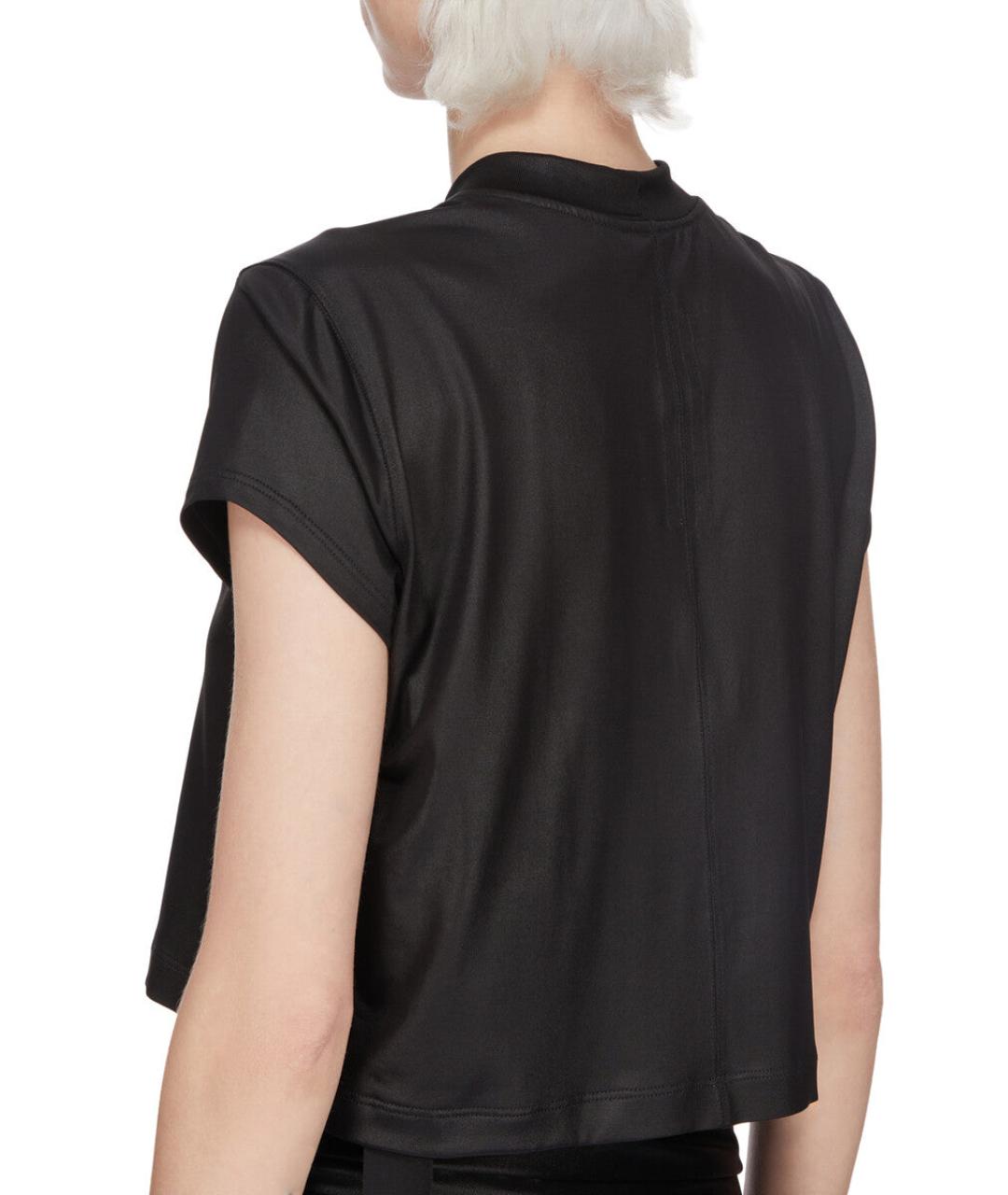 RICK OWENS DRKSHDW Черная ацетатная футболка, фото 5