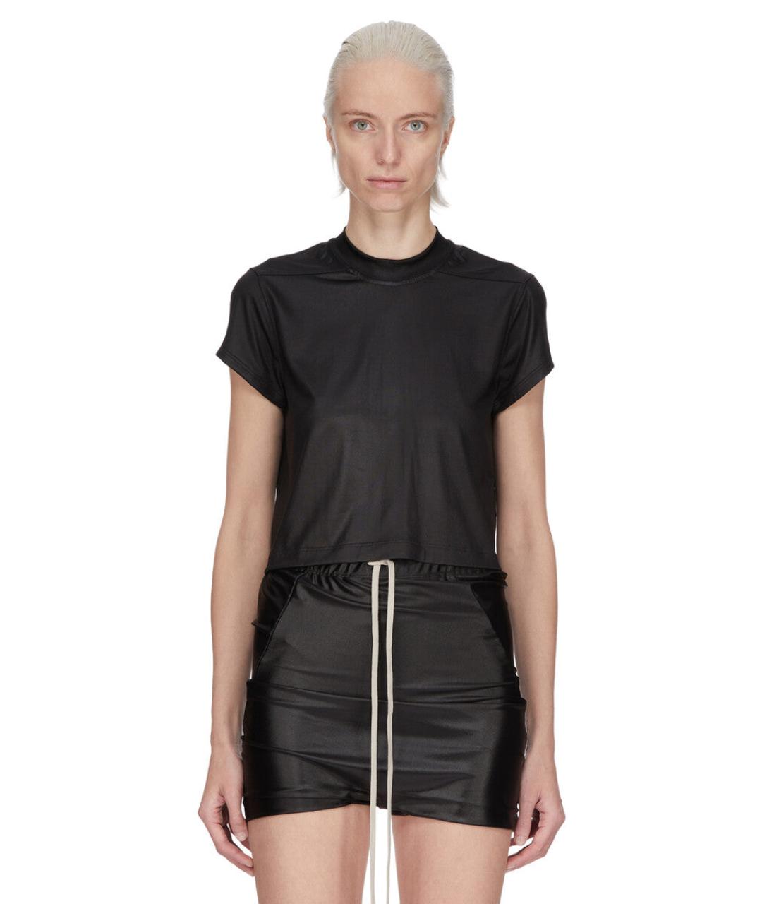 RICK OWENS DRKSHDW Черная ацетатная футболка, фото 1