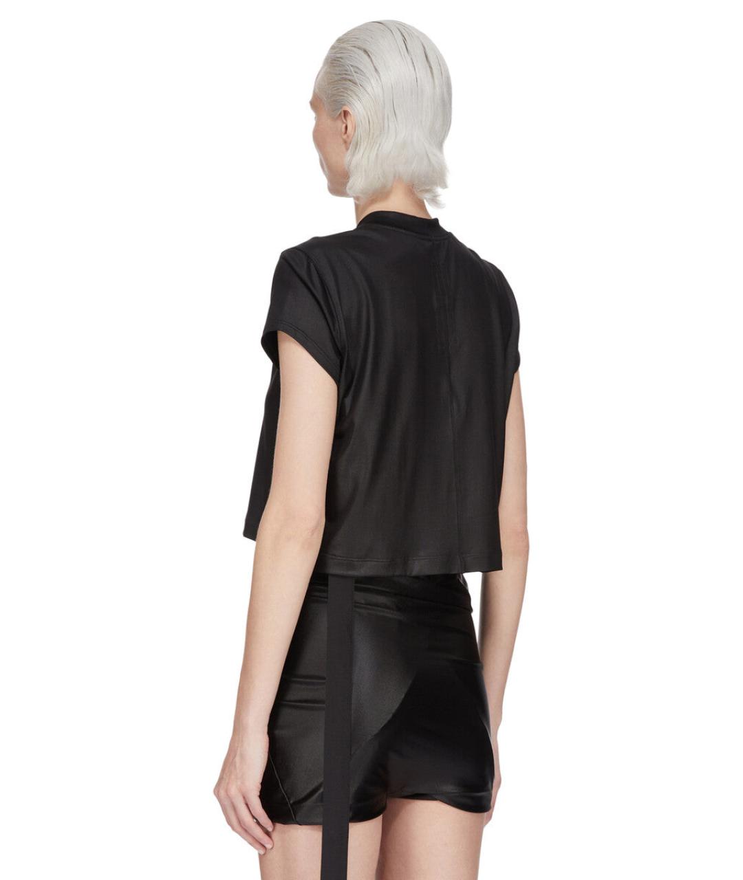 RICK OWENS DRKSHDW Черная ацетатная футболка, фото 3