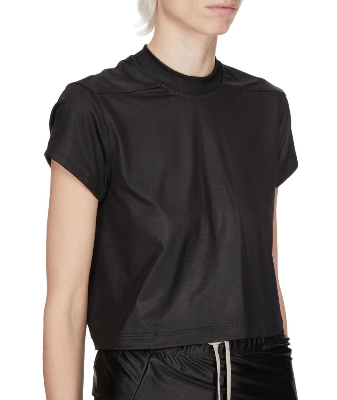 RICK OWENS DRKSHDW Черная ацетатная футболка, фото 4