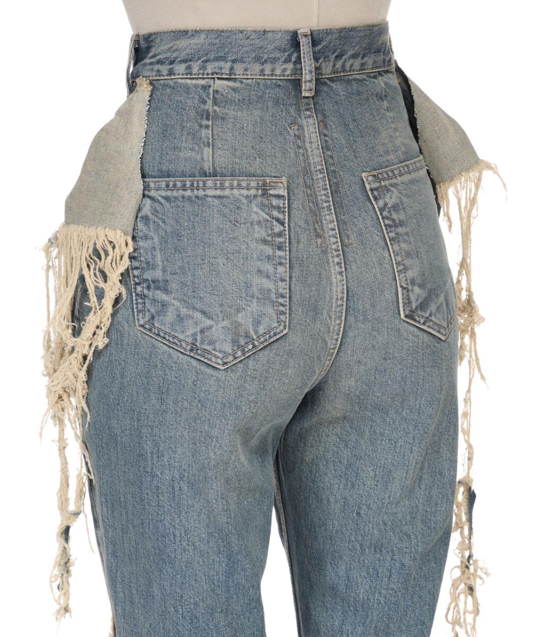 RICK OWENS DRKSHDW Синие хлопковые джинсы клеш, фото 6