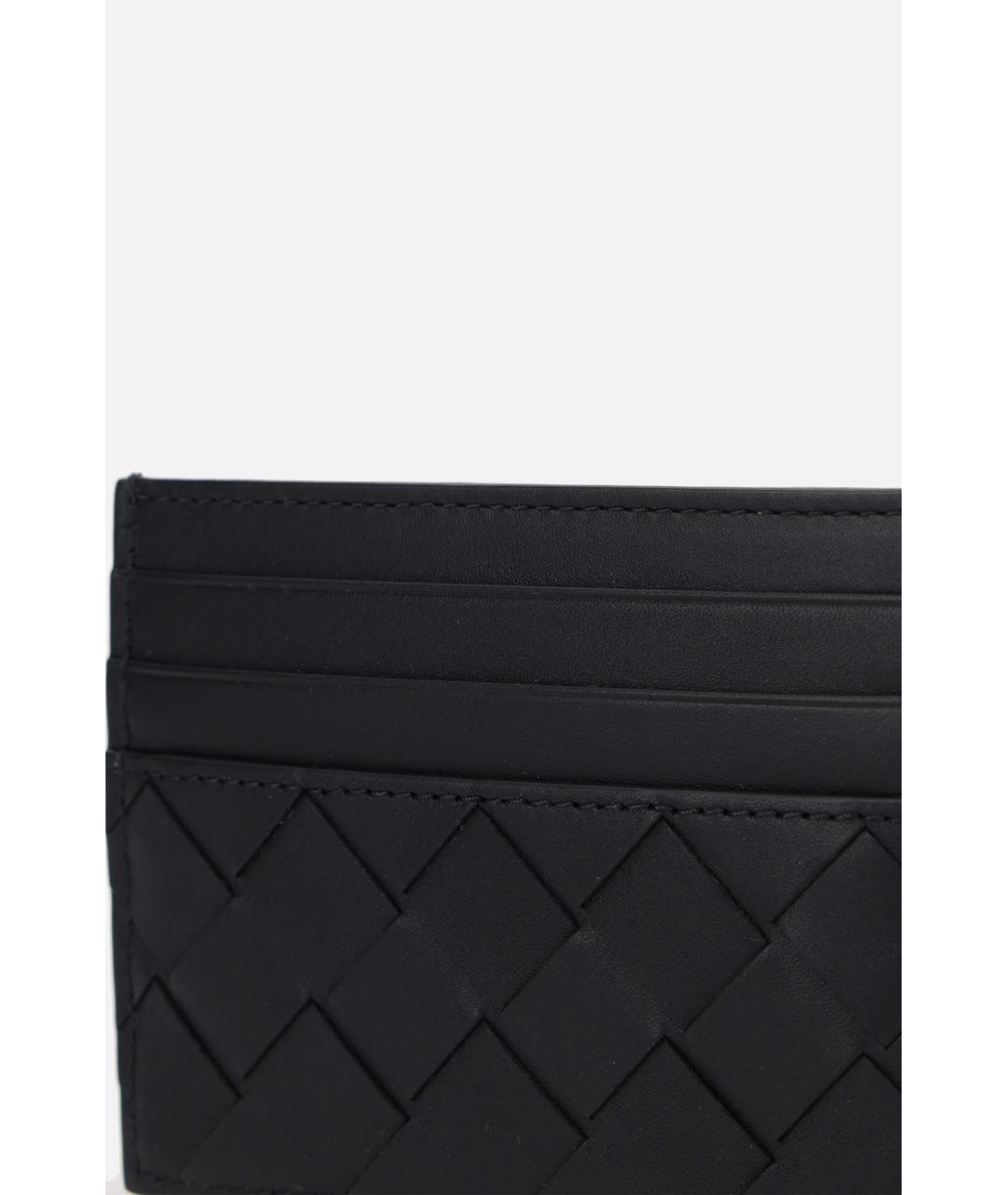 BOTTEGA VENETA Черный кожаный кардхолдер, фото 3