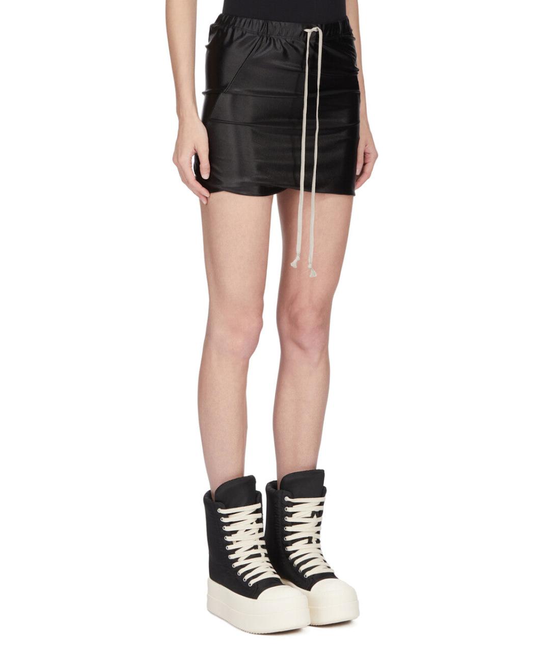 RICK OWENS DRKSHDW Черные ацетатные шорты, фото 3