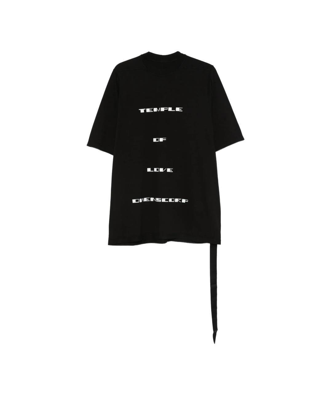 RICK OWENS DRKSHDW Черная хлопковая футболка, фото 1