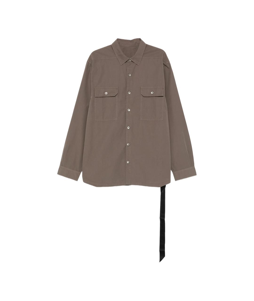 RICK OWENS DRKSHDW Серая хлопковая кэжуал рубашка, фото 1