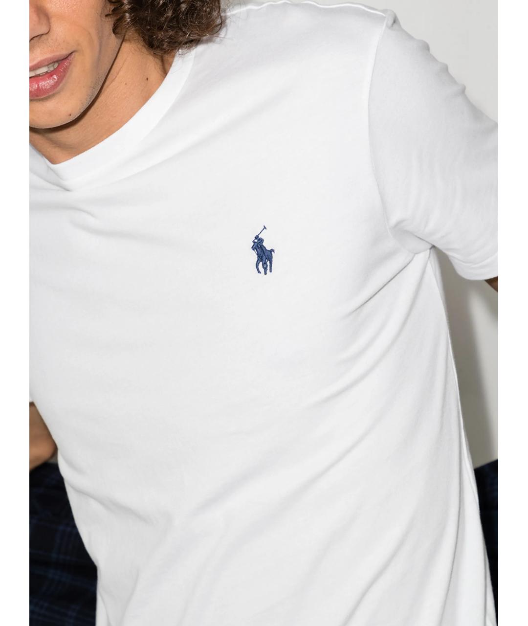 POLO RALPH LAUREN Белая хлопковая футболка, фото 4