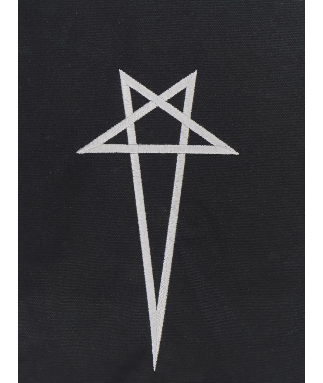 RICK OWENS Черная хлопковая сумка тоут, фото 3