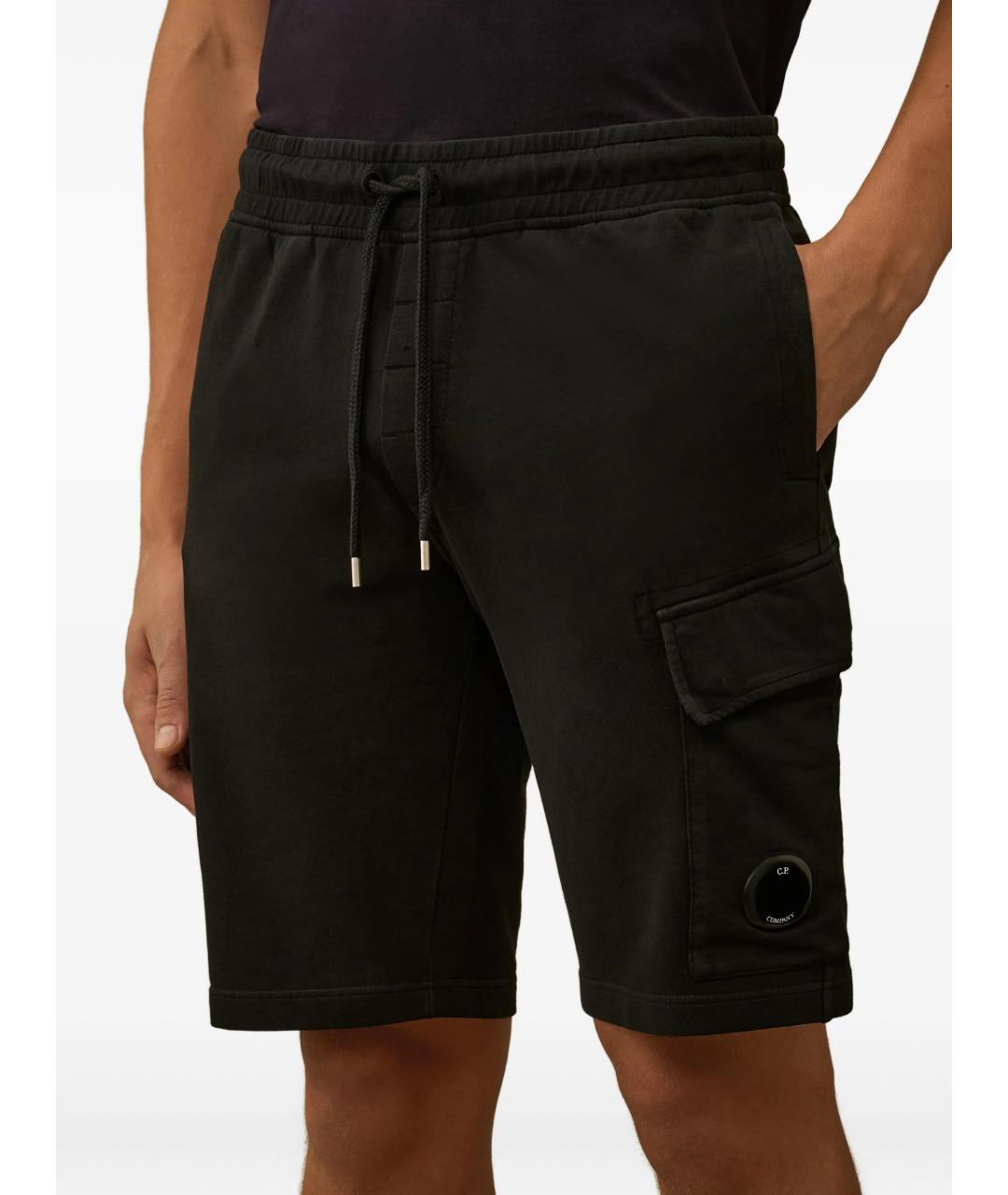 CP COMPANY Черные хлопковые шорты, фото 5