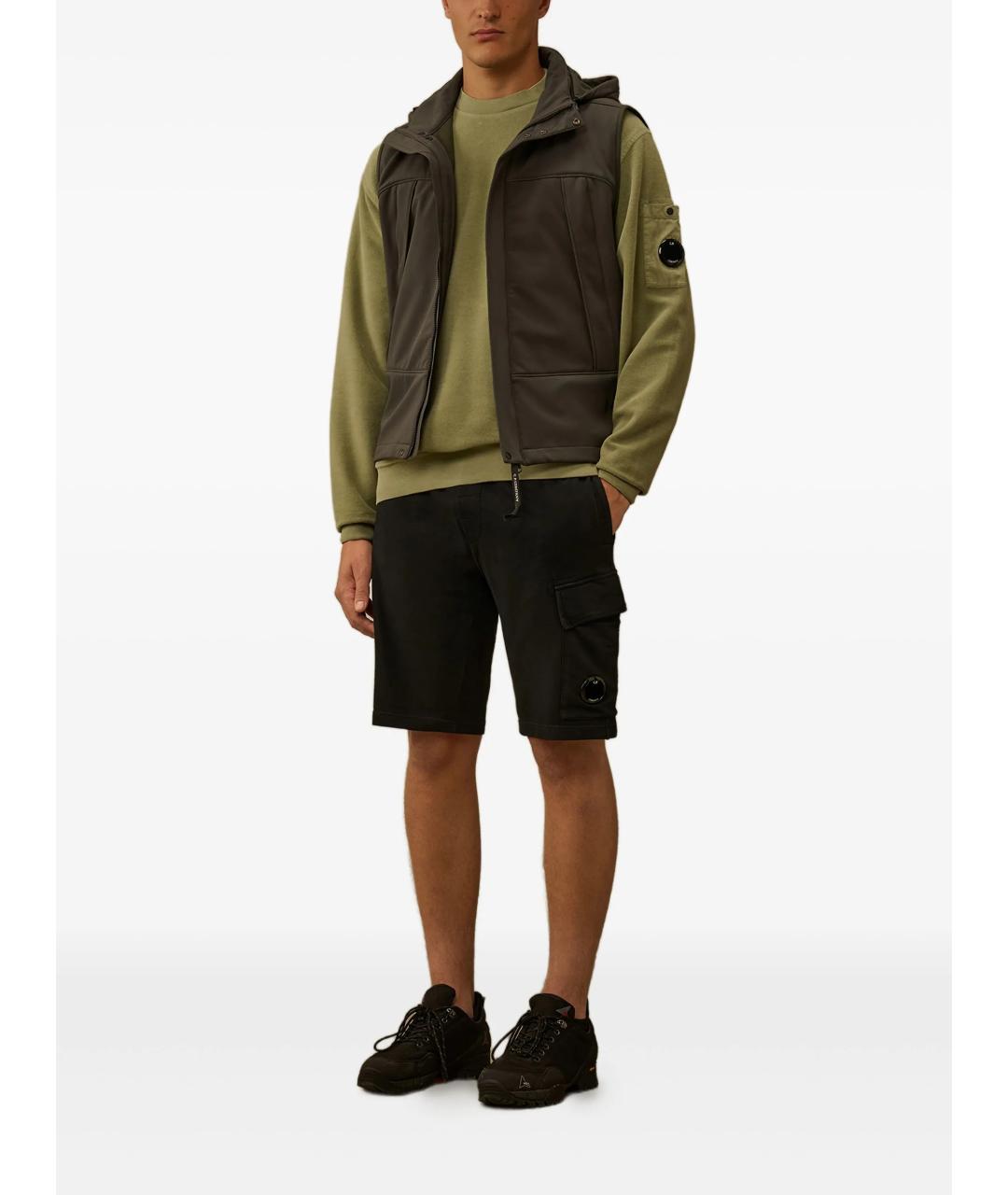 CP COMPANY Черные хлопковые шорты, фото 2