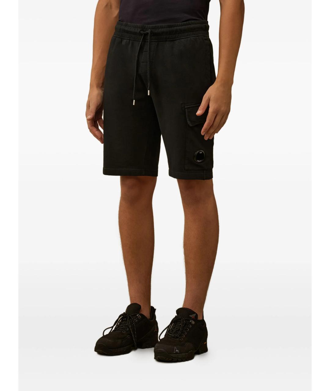 CP COMPANY Черные хлопковые шорты, фото 3