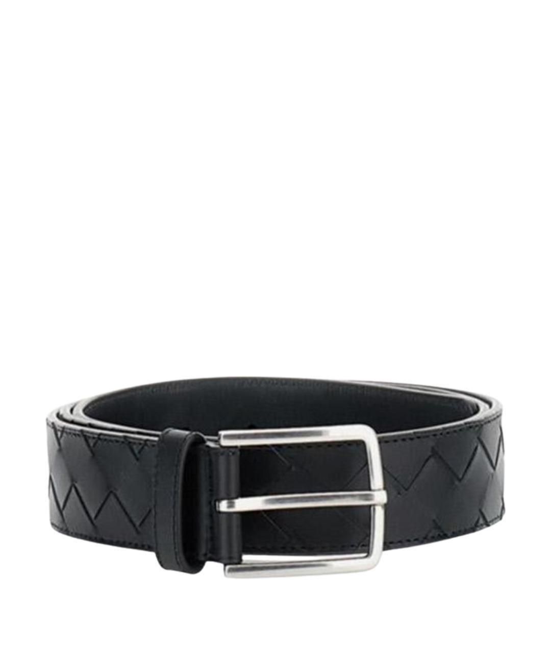 BOTTEGA VENETA Черный кожаный ремень, фото 1