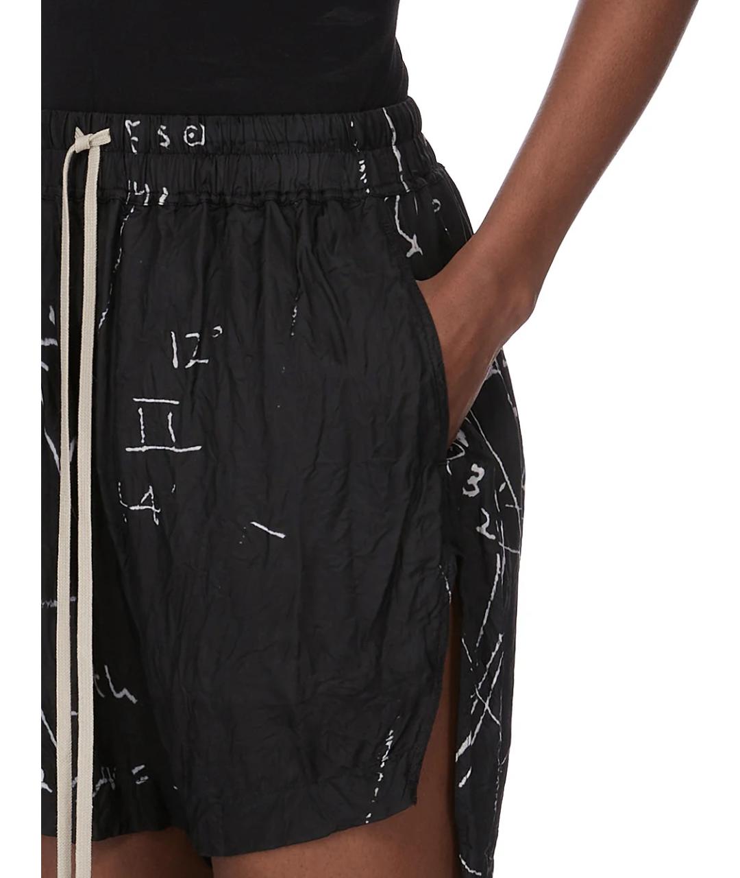 RICK OWENS Черные вискозные шорты, фото 6