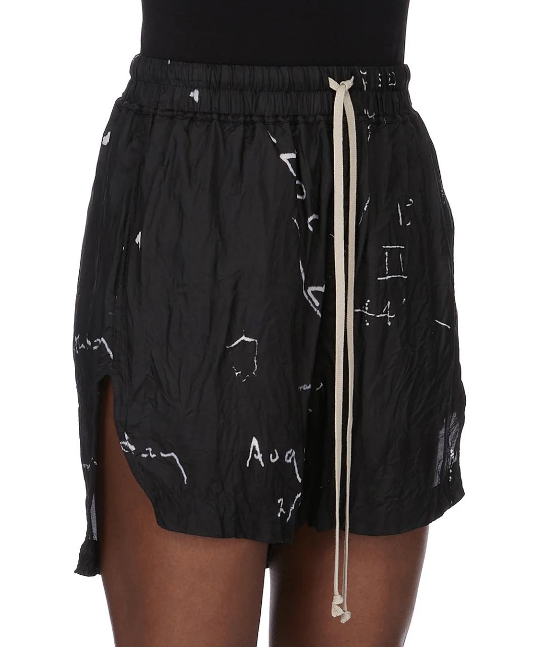 RICK OWENS Черные вискозные шорты, фото 5