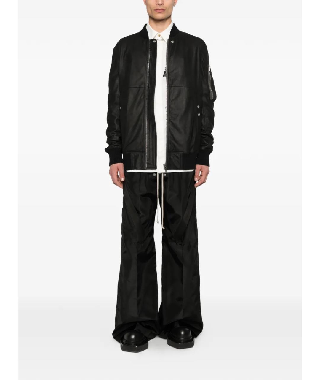 RICK OWENS Черные повседневные брюки, фото 2