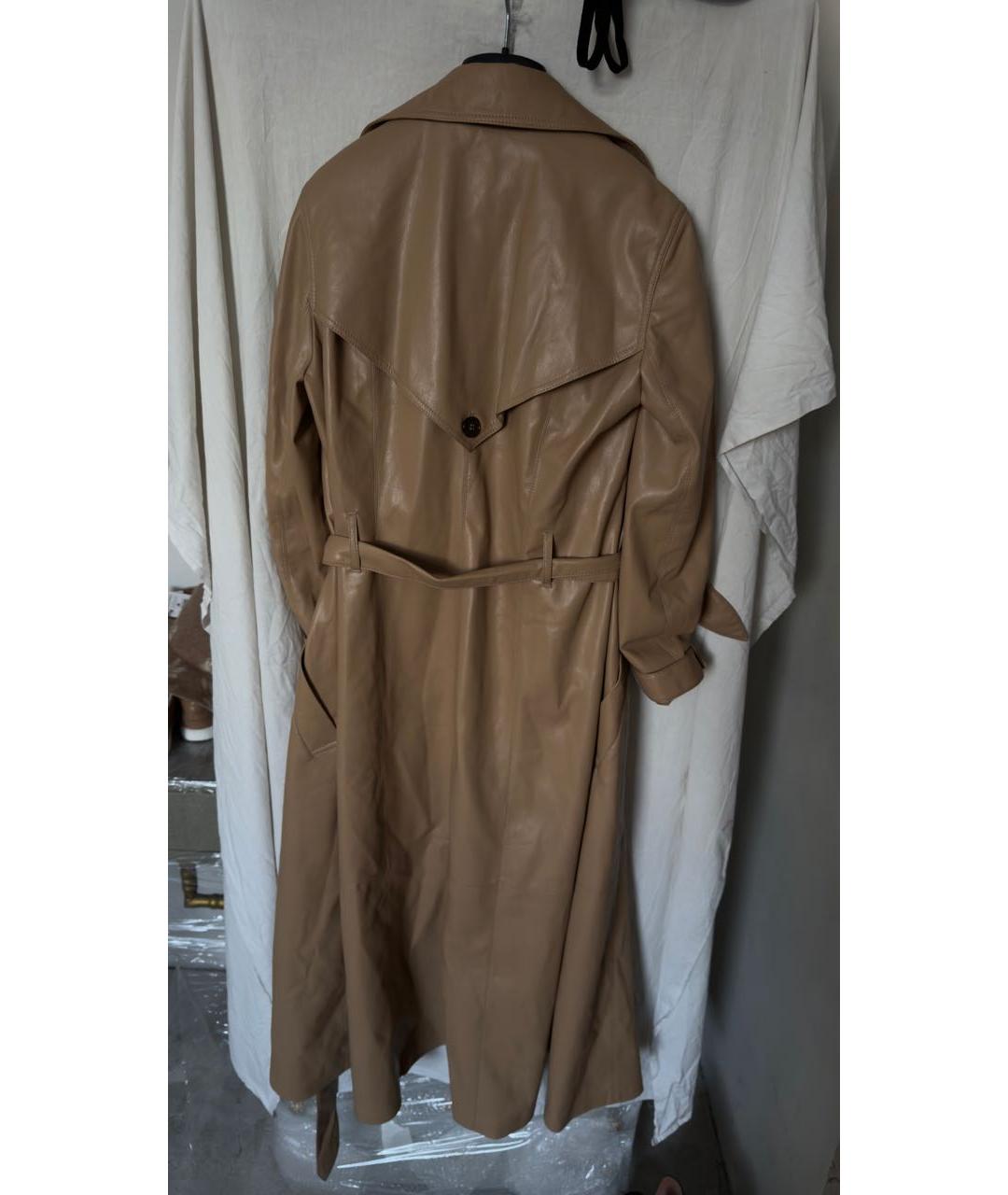 NANUSHKA Бежевый полиэстеровый тренч/плащ, фото 2