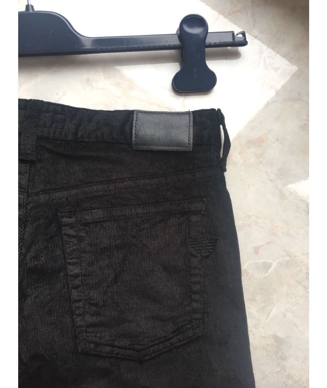 ARMANI JEANS Черные хлопко-эластановые джинсы клеш, фото 6