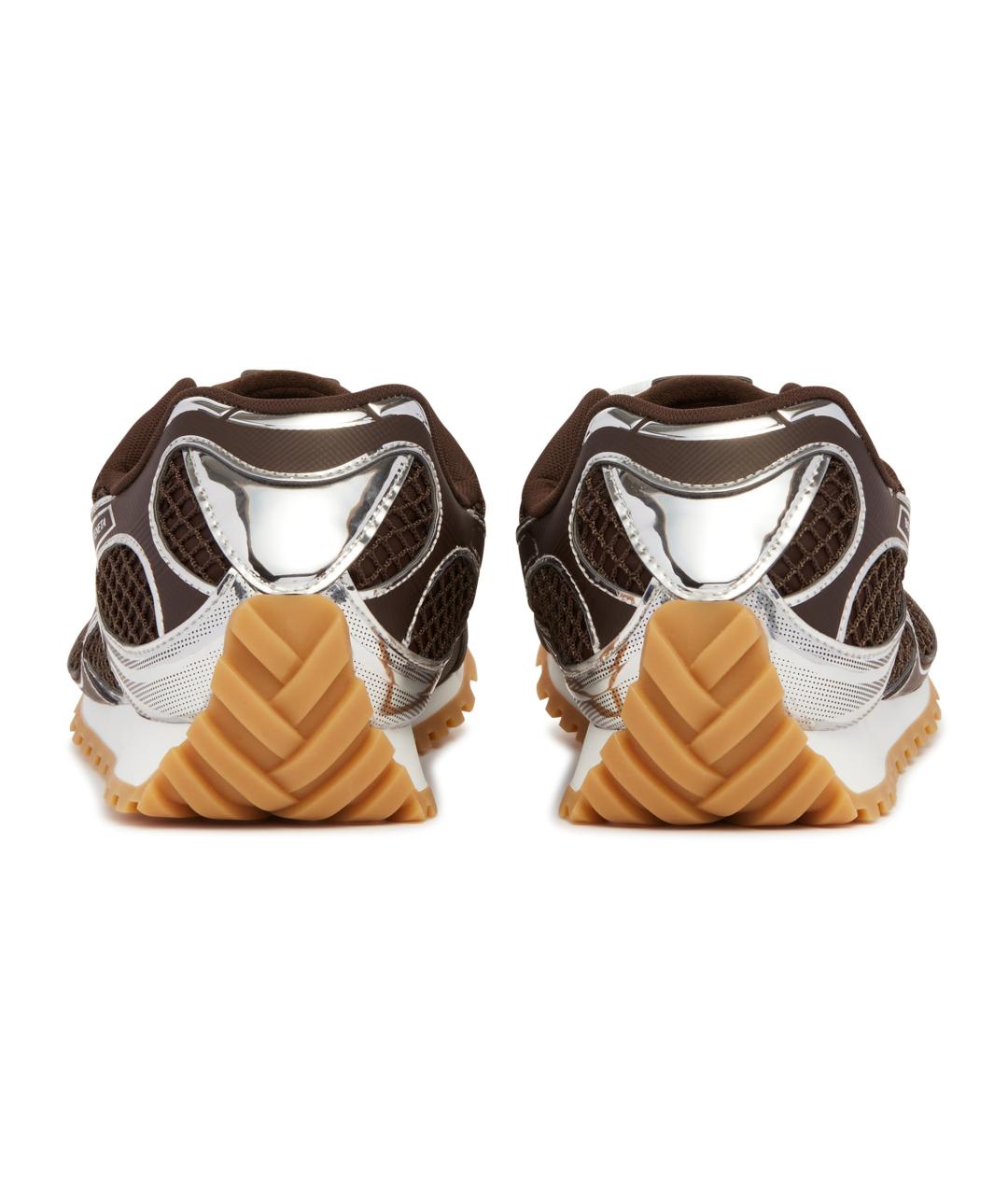 BOTTEGA VENETA Коричневые низкие кроссовки / кеды, фото 5