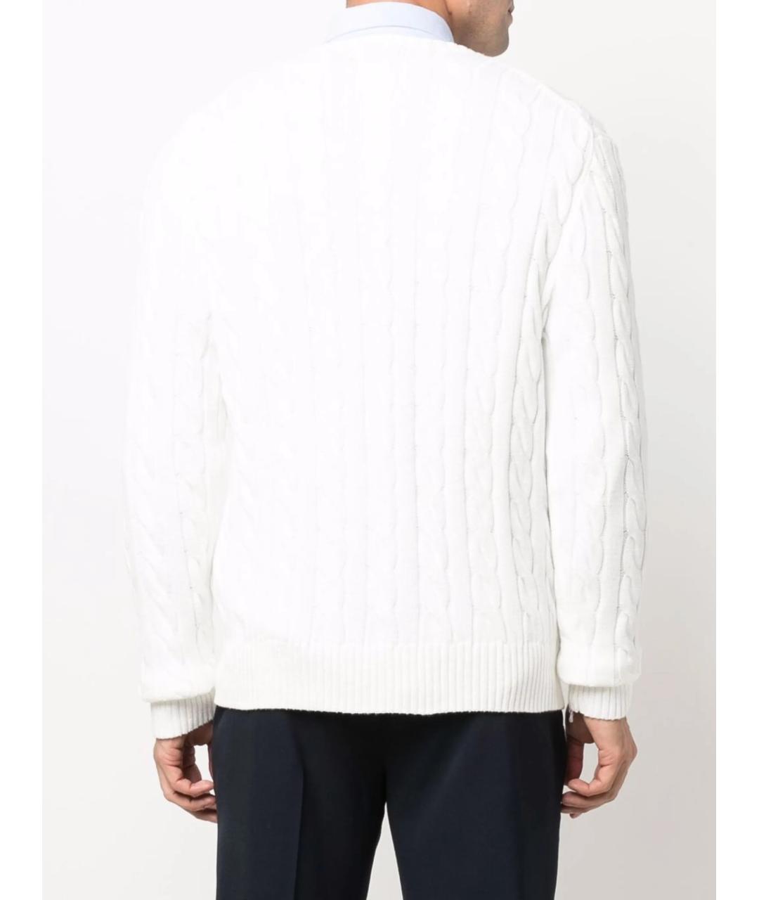 POLO RALPH LAUREN Белый хлопковый джемпер / свитер, фото 4