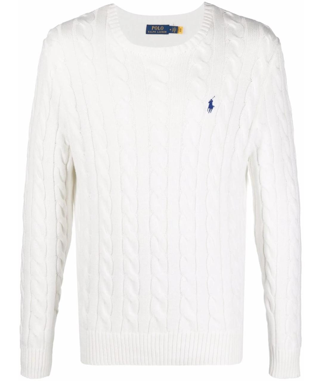 POLO RALPH LAUREN Белый хлопковый джемпер / свитер, фото 1