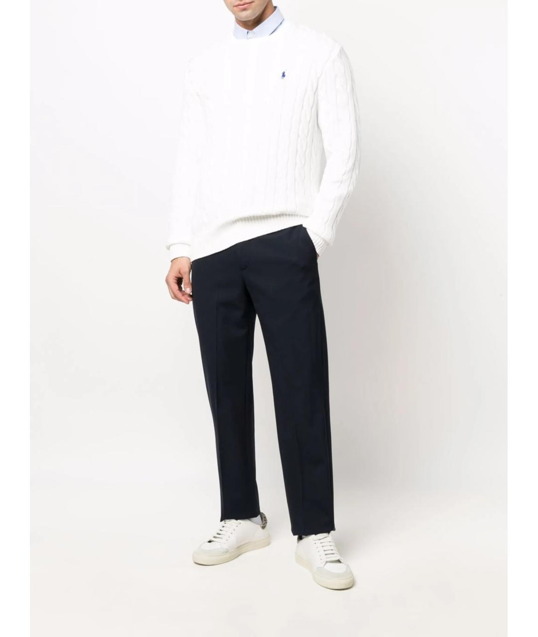 POLO RALPH LAUREN Белый хлопковый джемпер / свитер, фото 2