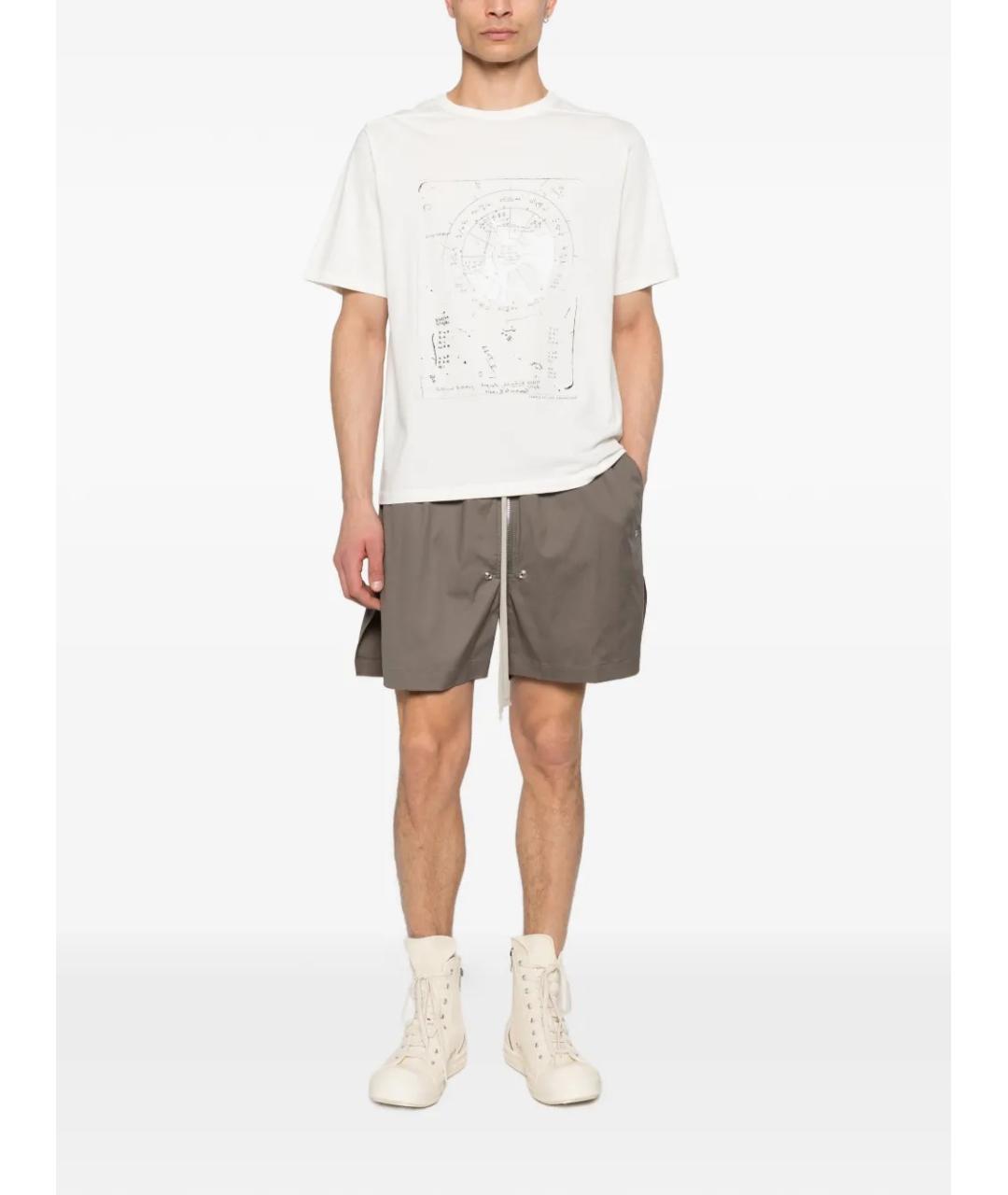 RICK OWENS Серые хлопковые шорты, фото 2