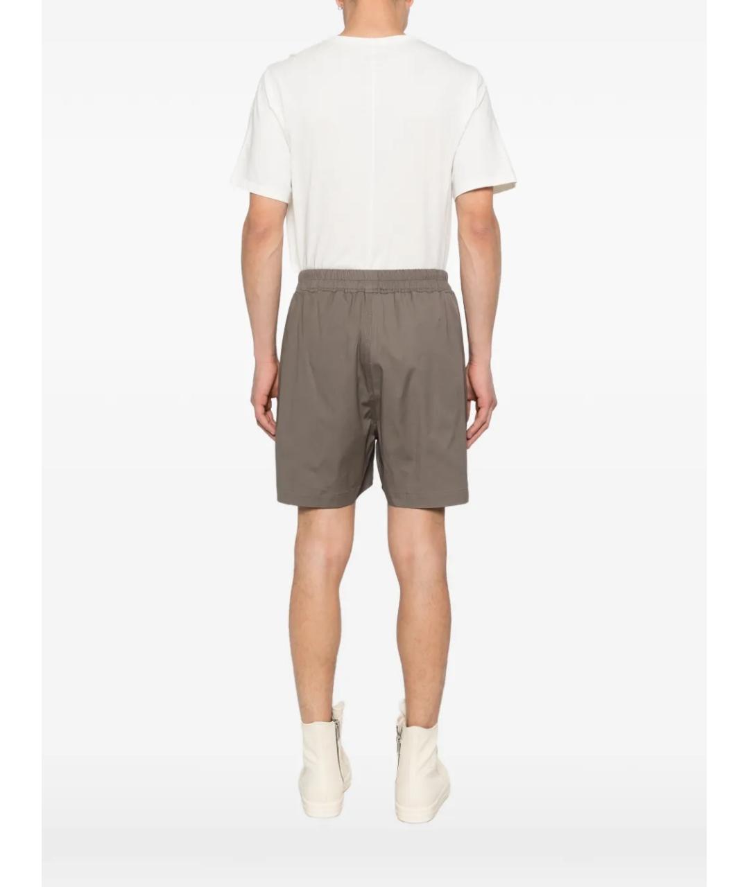 RICK OWENS Серые хлопковые шорты, фото 4