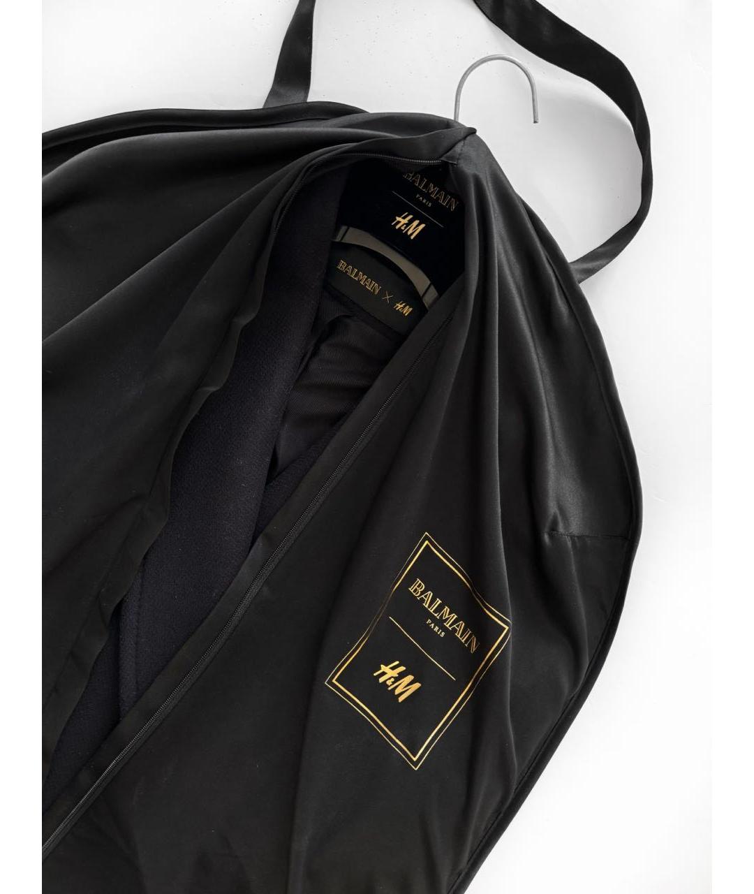 BALMAIN Темно-синее шерстяное пальто, фото 5