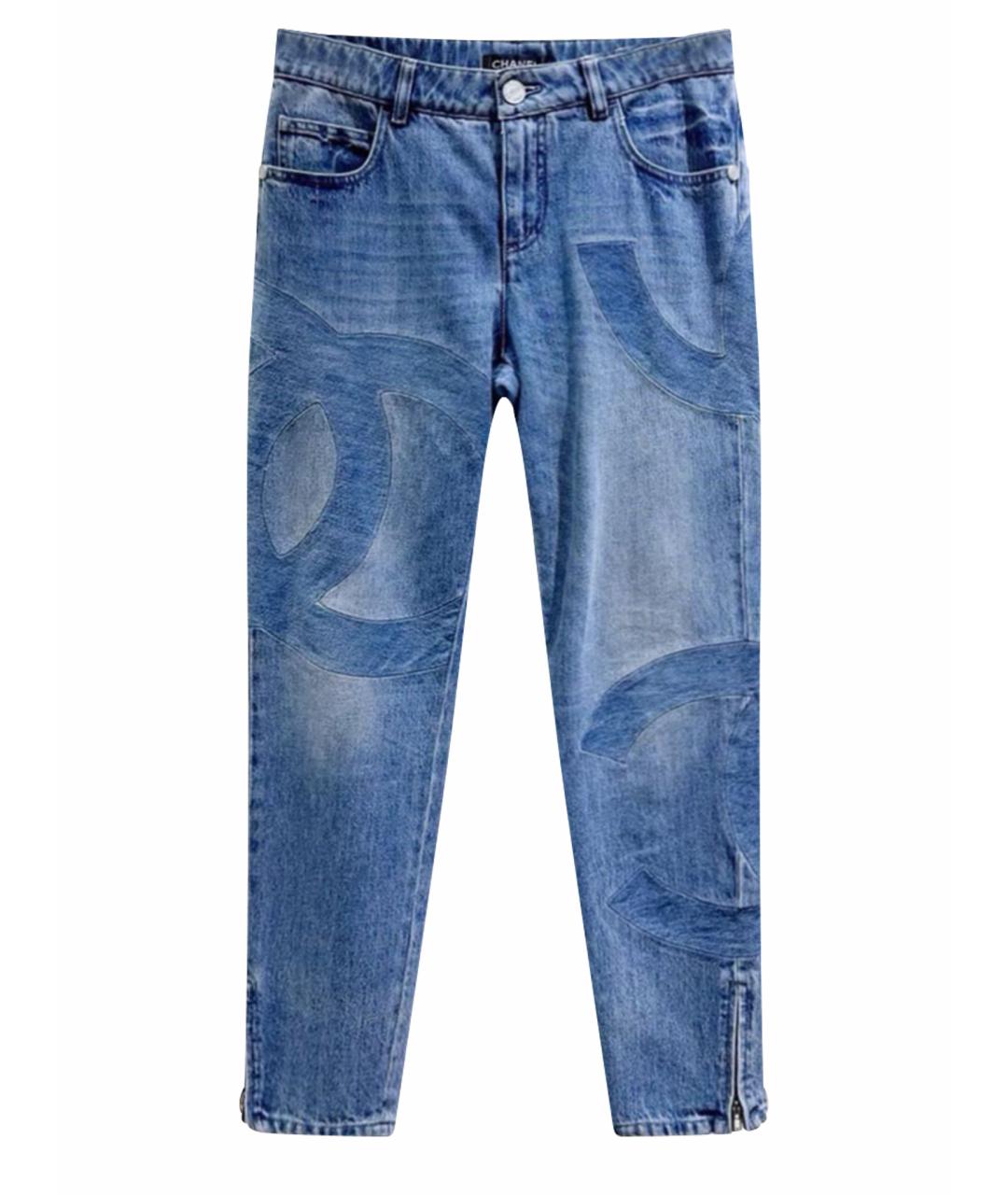 CHANEL Синие прямые джинсы, фото 1