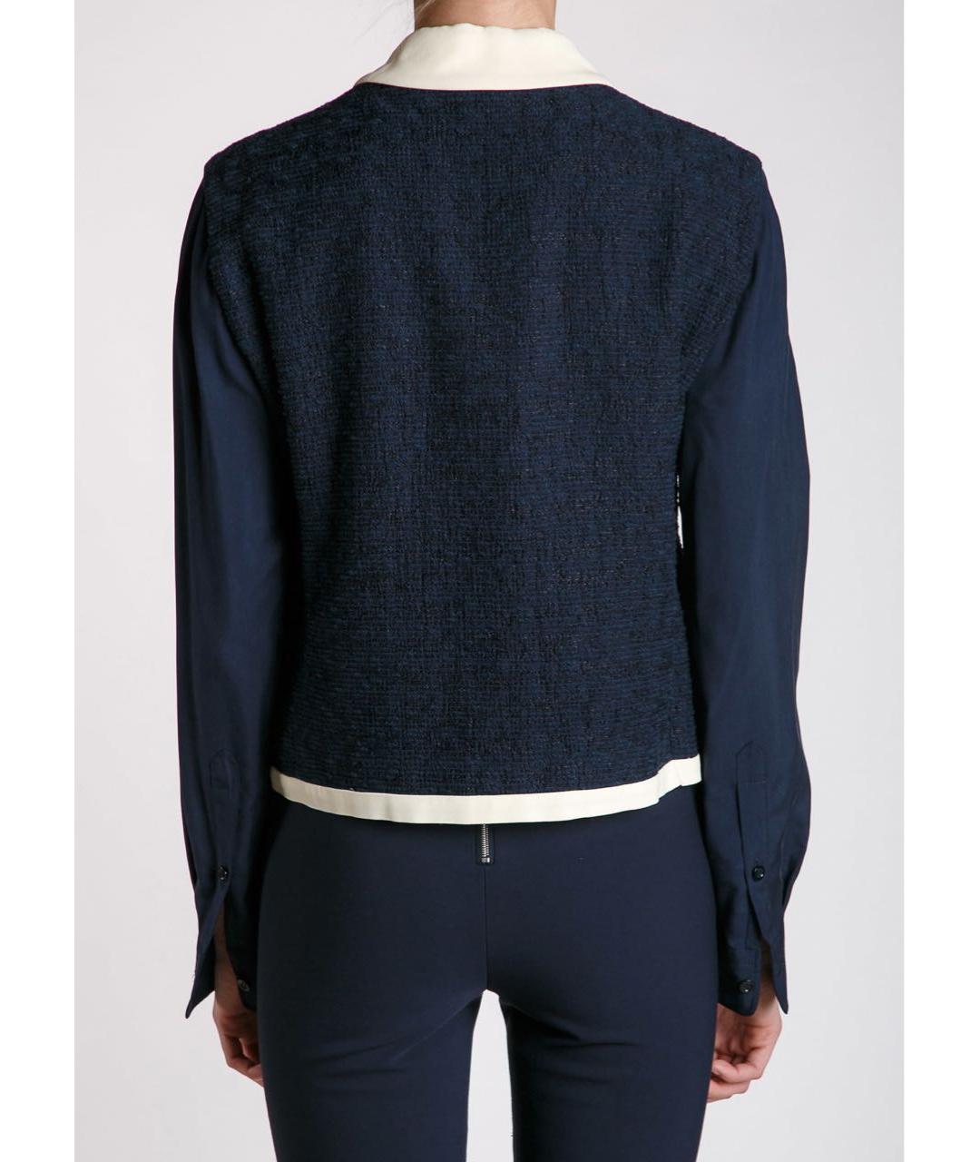 MOSCHINO Темно-синий хлопковый жакет/пиджак, фото 4
