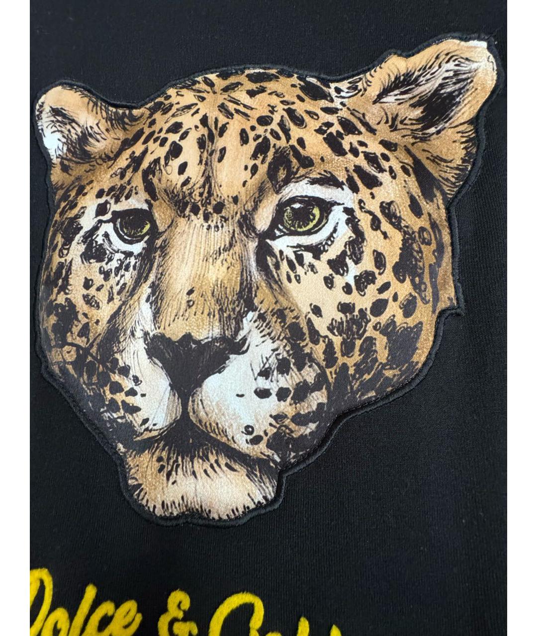 DOLCE&GABBANA Черная хлопковая футболка, фото 3