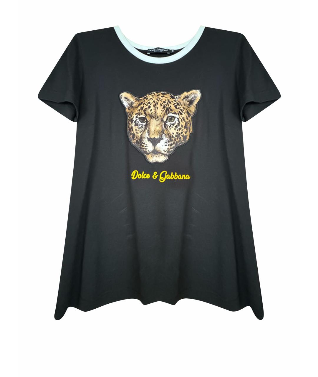 DOLCE&GABBANA Черная хлопковая футболка, фото 1