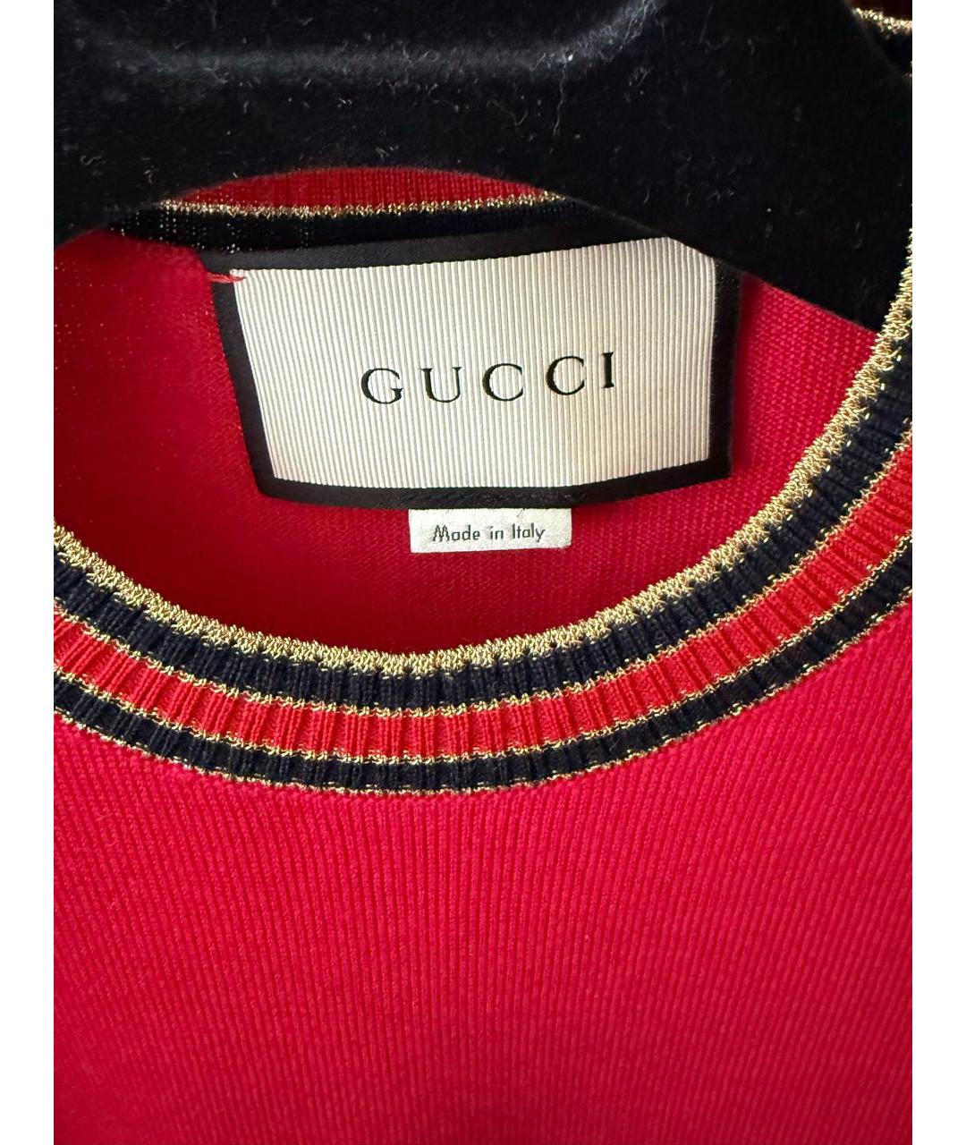 GUCCI Фуксия шерстяной джемпер / свитер, фото 2