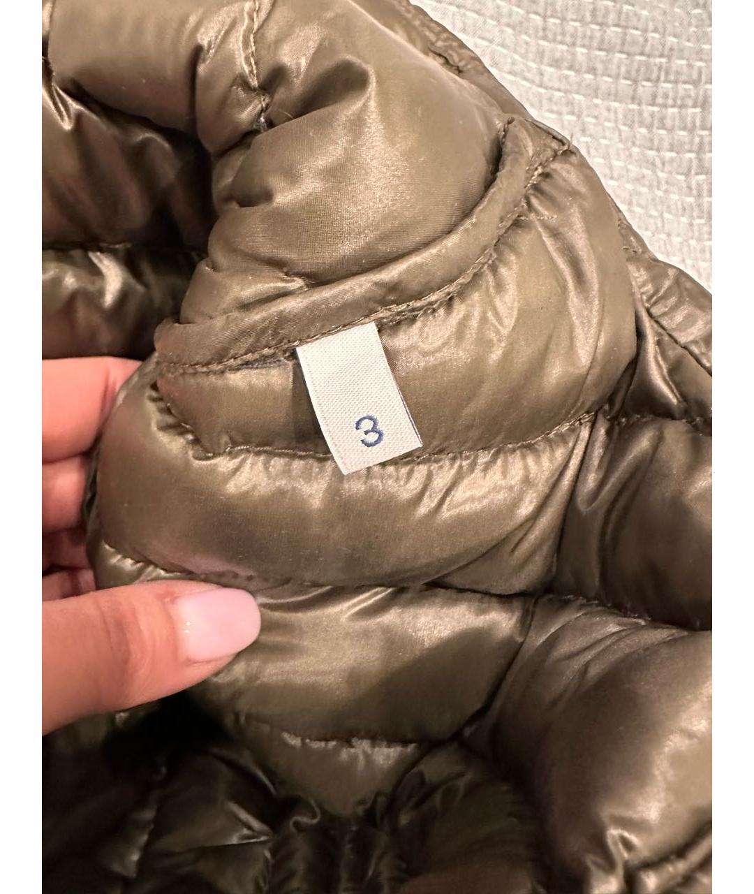 MONCLER Коричневая полиэстеровая куртка, фото 5