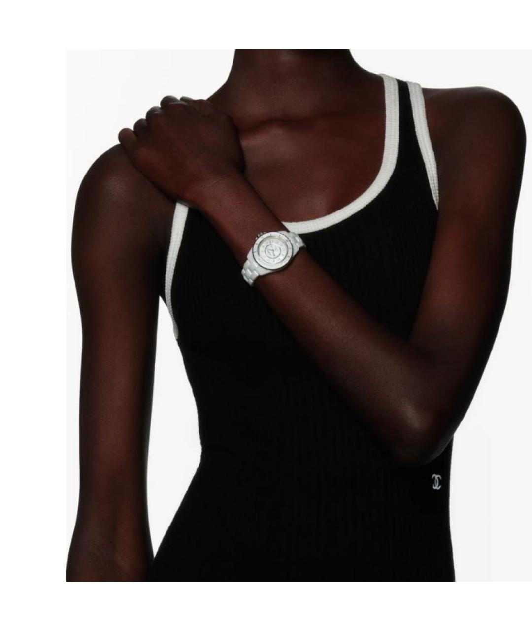 CHANEL Белые керамические часы, фото 3