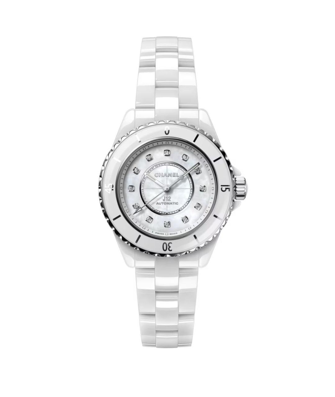 CHANEL Белые керамические часы, фото 1