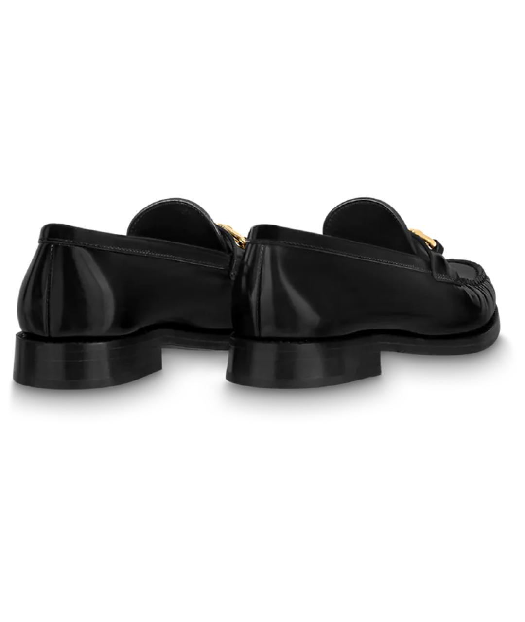 LOUIS VUITTON Черные кожаные лоферы, фото 3