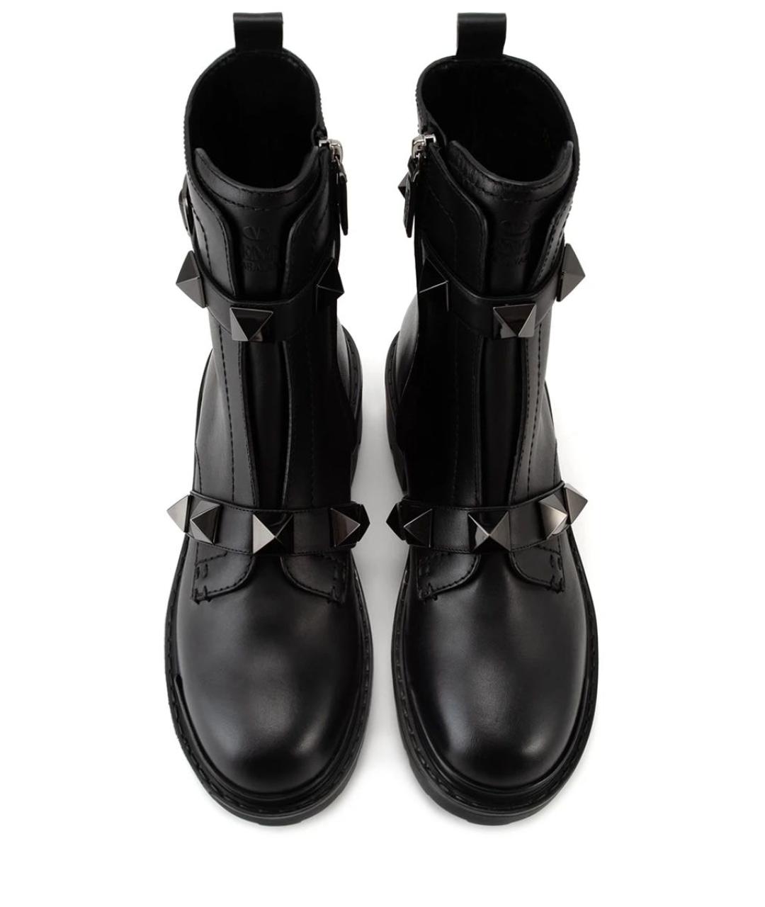 VALENTINO Черные кожаные ботинки, фото 2