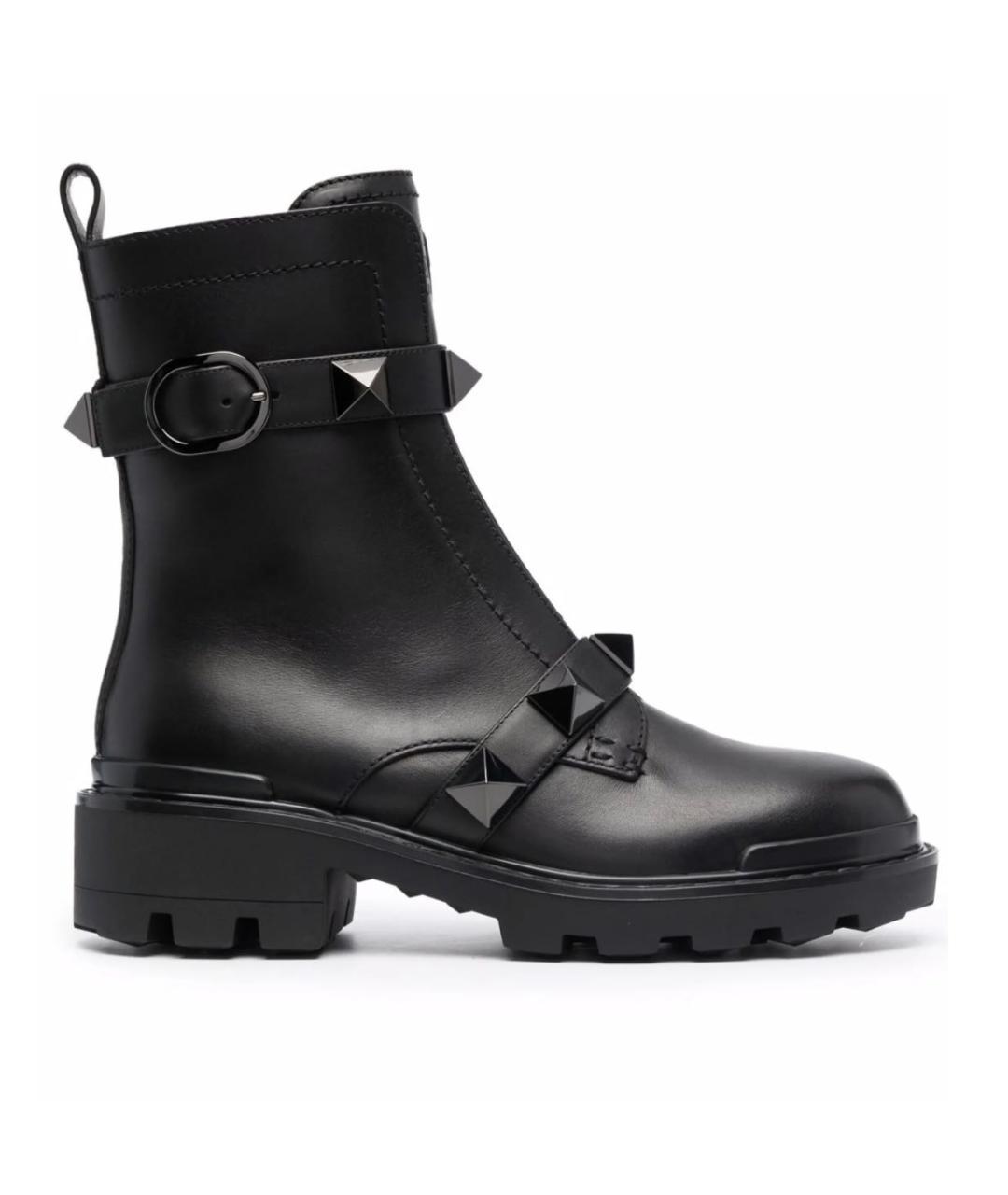 VALENTINO Черные кожаные ботинки, фото 9