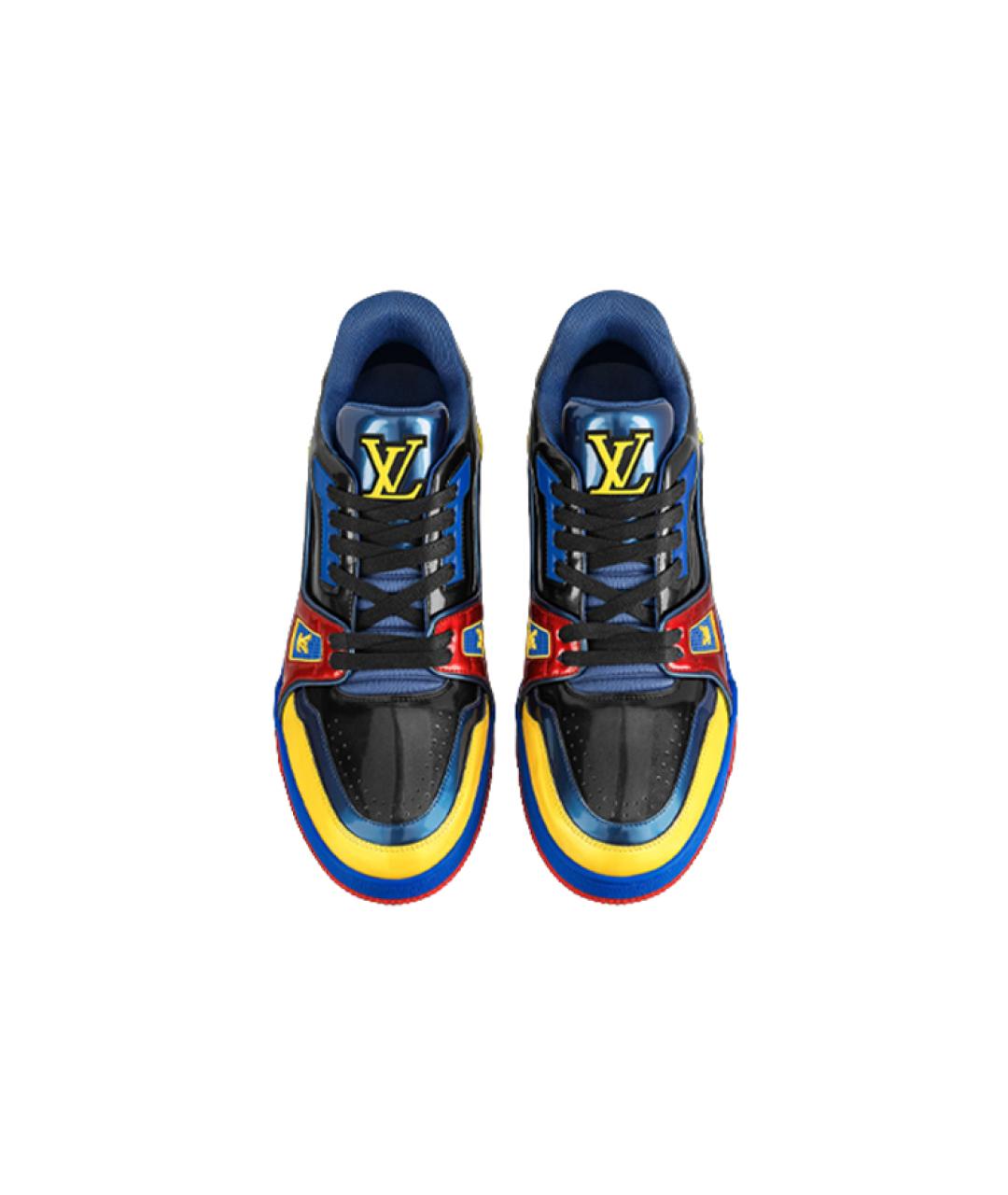 LOUIS VUITTON Мульти низкие кроссовки / кеды из лакированной кожи, фото 3