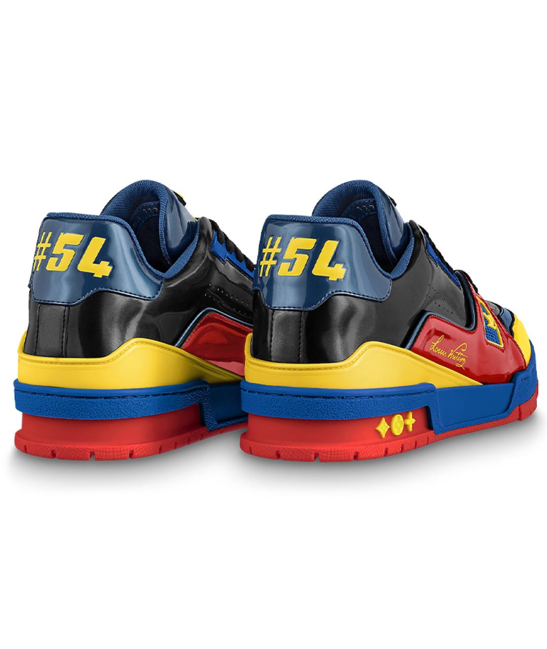 LOUIS VUITTON Мульти низкие кроссовки / кеды из лакированной кожи, фото 2