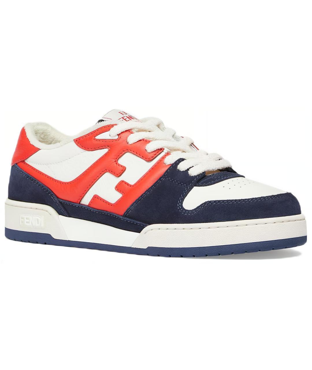 FENDI Кожаные низкие кроссовки / кеды, фото 2