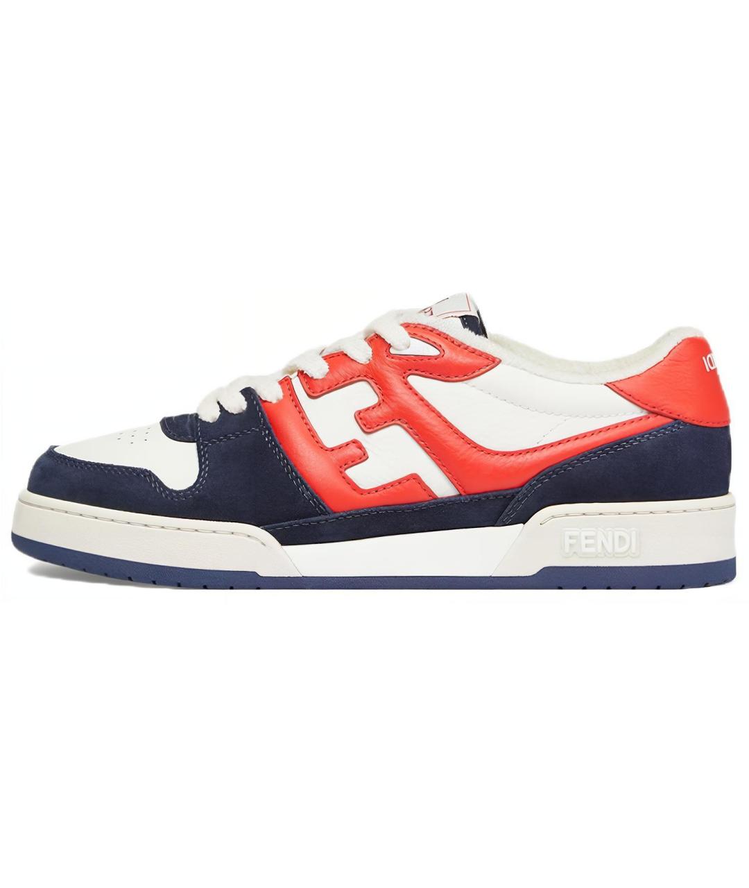 FENDI Кожаные низкие кроссовки / кеды, фото 6