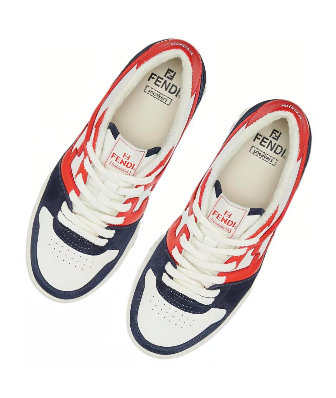 FENDI Кожаные низкие кроссовки / кеды, фото 3