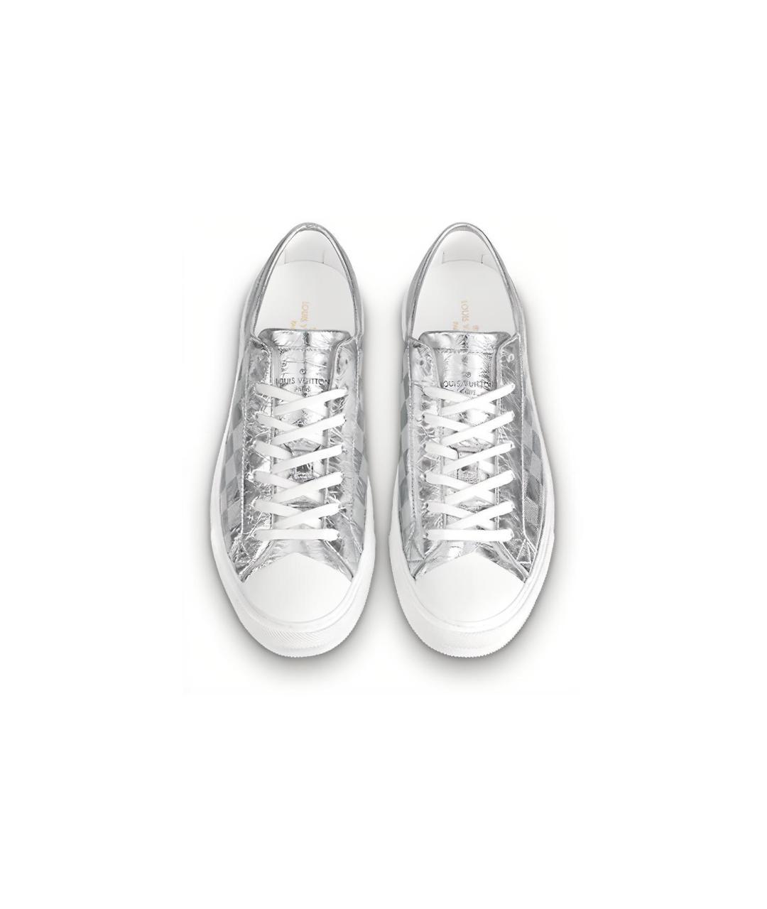 LOUIS VUITTON Серебряные низкие кроссовки / кеды, фото 3