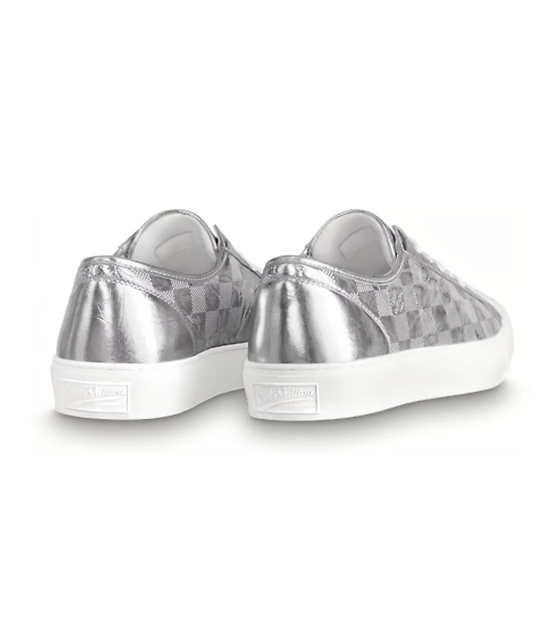 LOUIS VUITTON Серебряные низкие кроссовки / кеды, фото 4