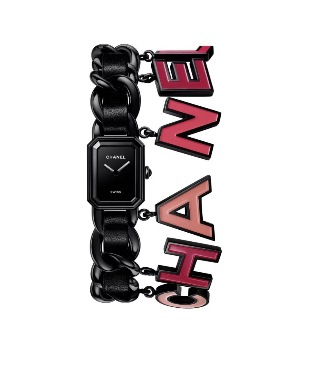 CHANEL Черные кожаные часы, фото 1